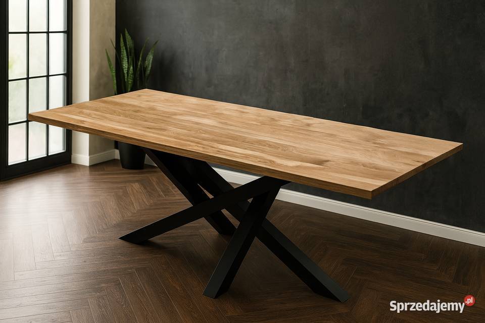 Stół Pająk Dębowy LOFT 100 Lite Drewno DĄB Gdańsk