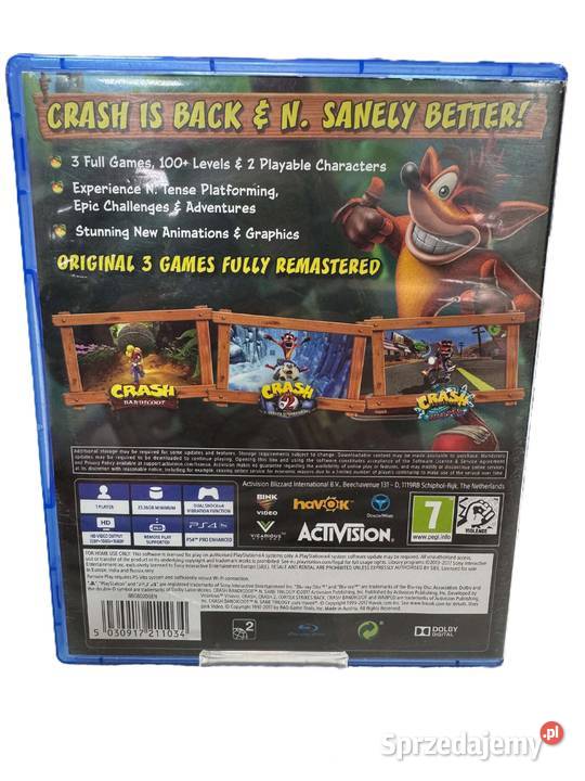 Gra Crash Bandicoot N Sane Trilogy PlayStation 4 Elbląg