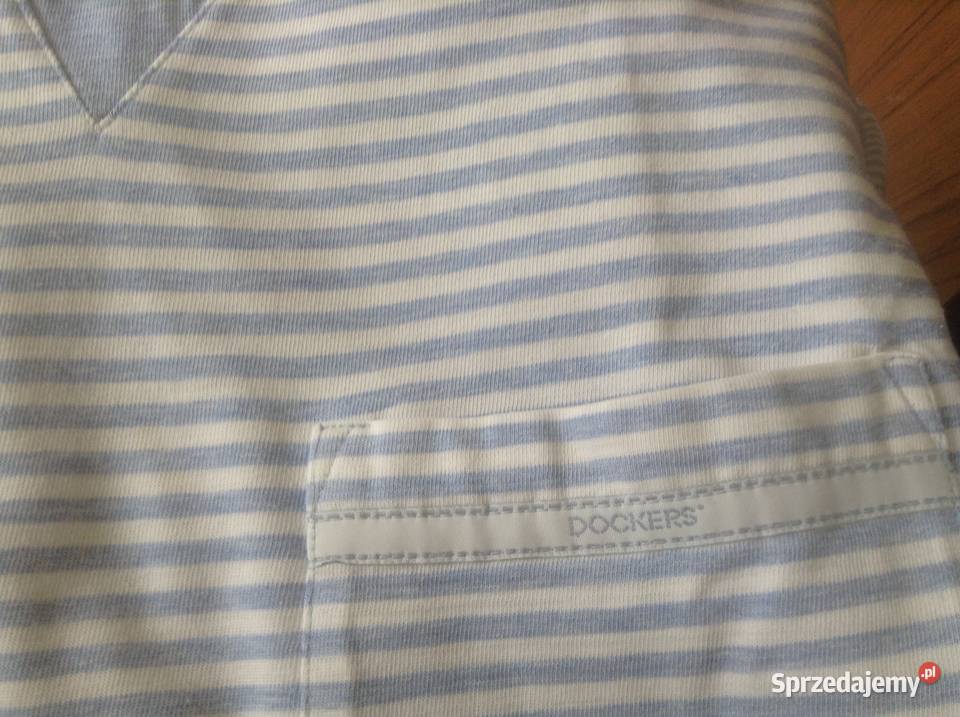 DOCKERS tshirt dł rękaw100 bawełna M Paski Opole