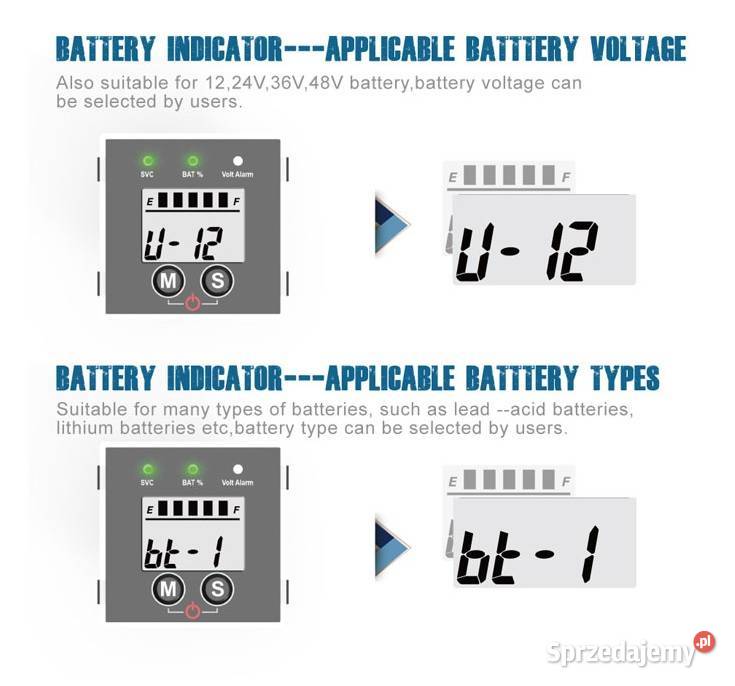 Wskaźnik naładowania baterii licznik motogodzin Gorzów Wielkopolski