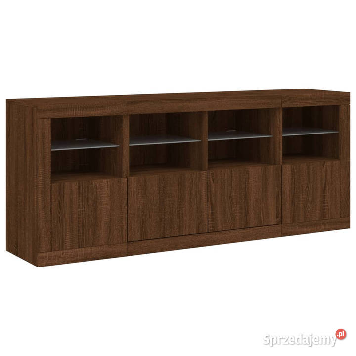 Szafka z oświetleniem LED brązowy dąb 163x37x67 Warszawa