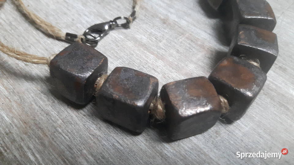 Naszyjnik ceramiczny ręcznie wykonany Otwock