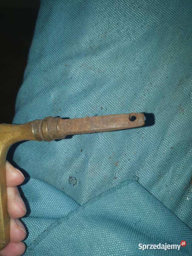 Stara klamka z mosiądzu z żelaznym trzpieniem mazowieckie Warszawa sprzedam