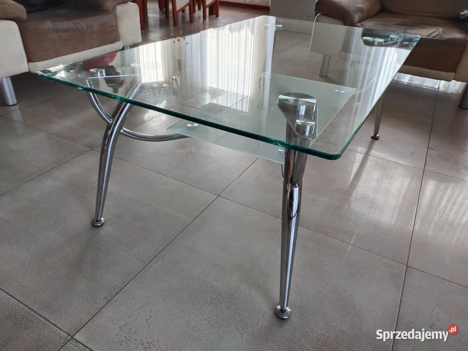 Stolik szklany 2 poziomy Szkło hartowane Bydgoszcz