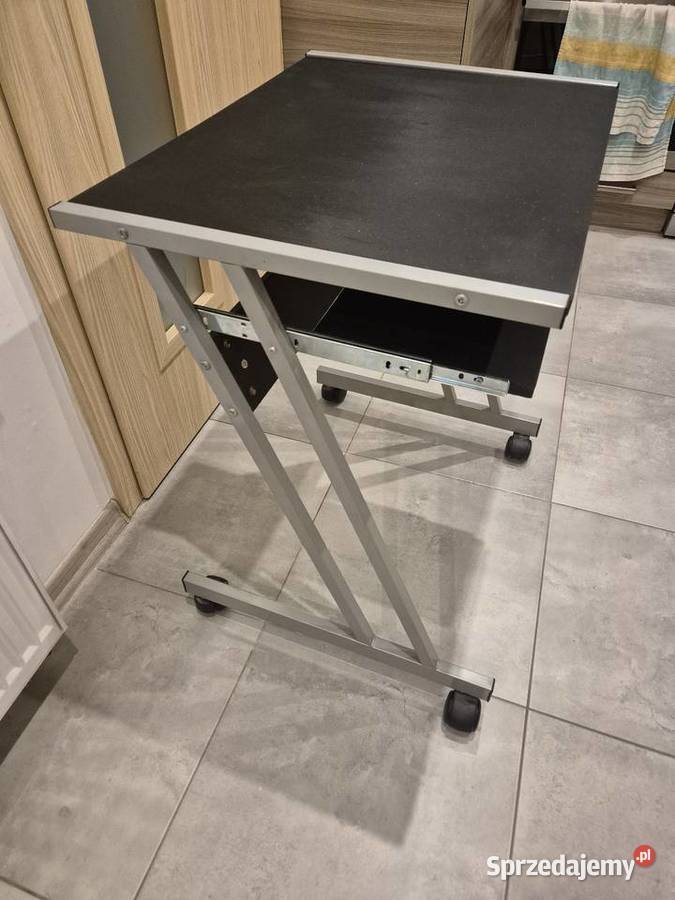 Czarno srebrne biurko Pabianice sprzedam