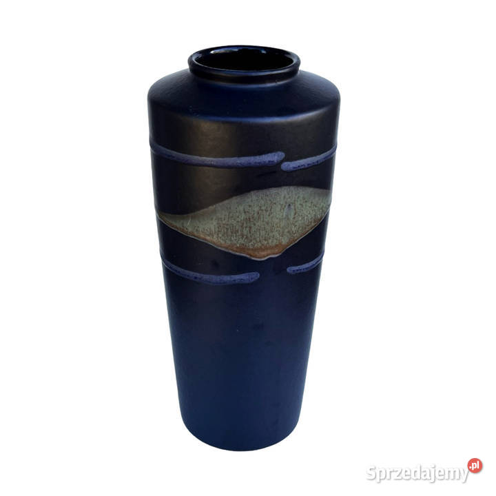 Wazon Bay Keramik W Germany 69025 Niemcy lata 70 czarny Warszawa