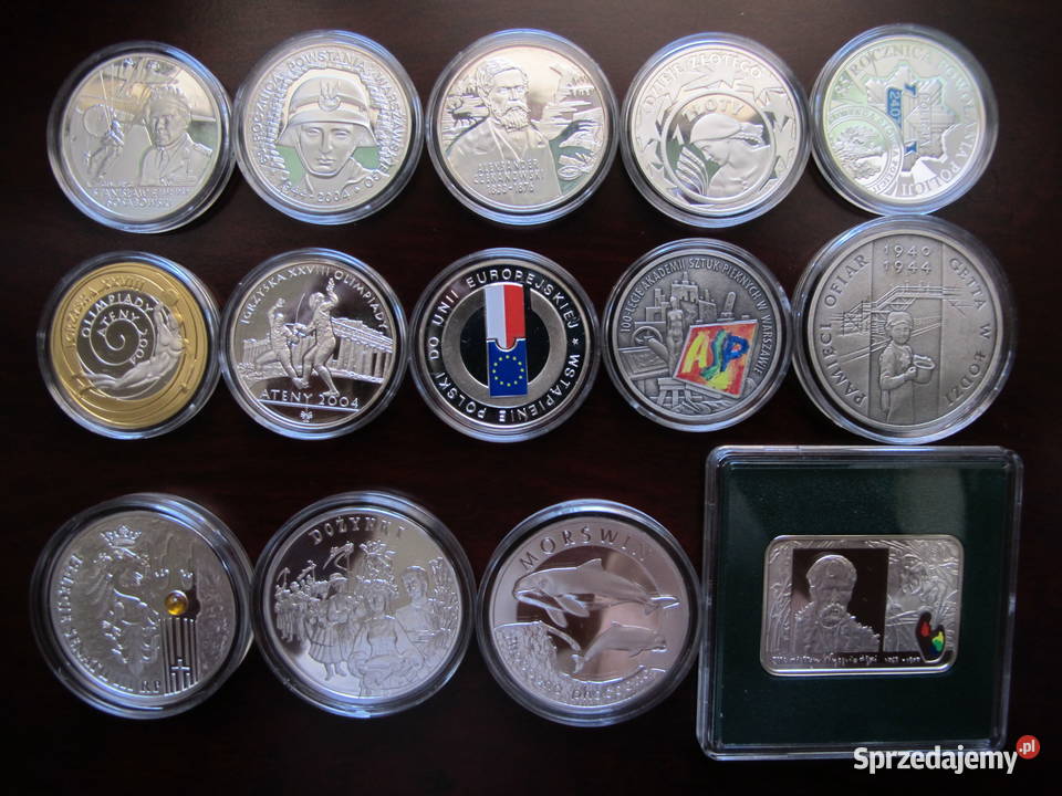 Monety srebrne kolekcjonerskie/ kompletny rocznik 2004 NBP