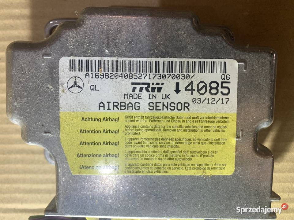 A1698204085 moduł sensor airbag Mercedes a w169 Szczecin