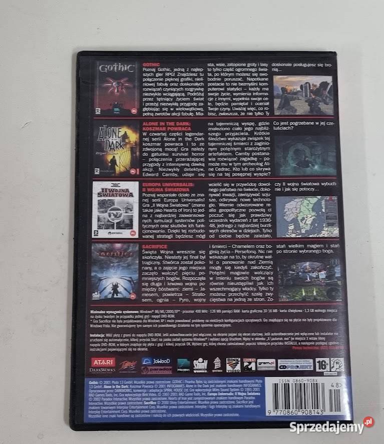 Gra PC Gothic Sacrifice Europa Universalis Alone lubuskie Zielona Góra