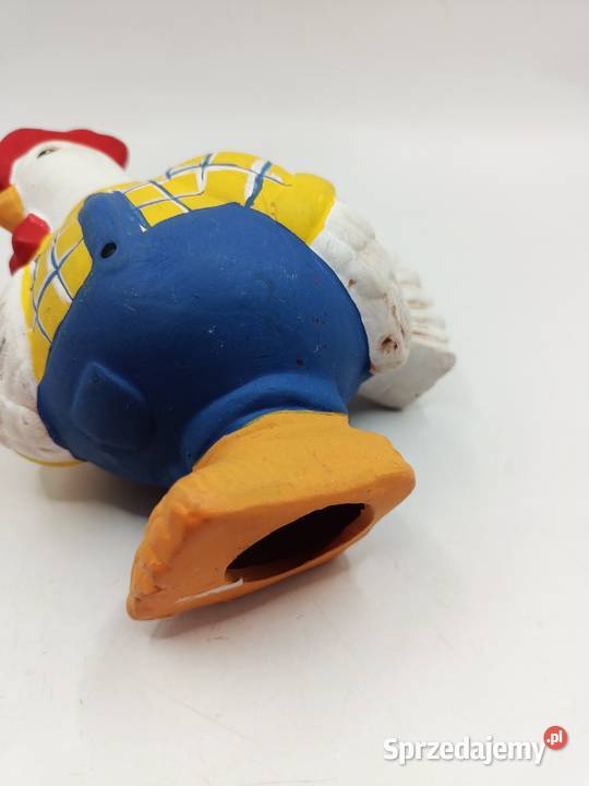 Figurka ceramika kogut w ubraniu pojemnik Zamość