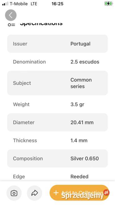 Portugal 25 escudos 1943 Szczecin