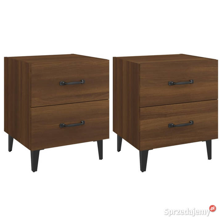 Szafki nocne 2 brązowy dąb 40x35x475 WM817296 Warszawa