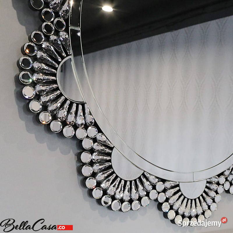 SREBRNE LUSTRO GLAMOUR OKRĄGŁE ŚR 93 sypialnia Warszawa