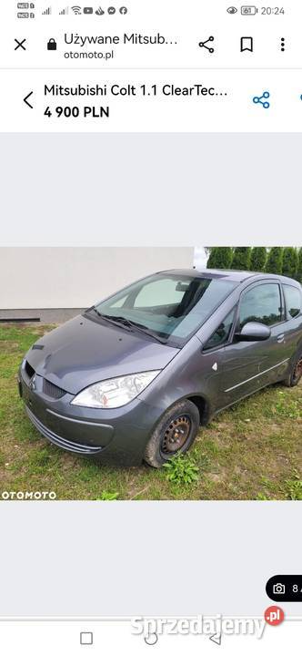 Mitsubishi Colt 11 benzyna Maska Lampy Zderzak Rok produkcji 2008