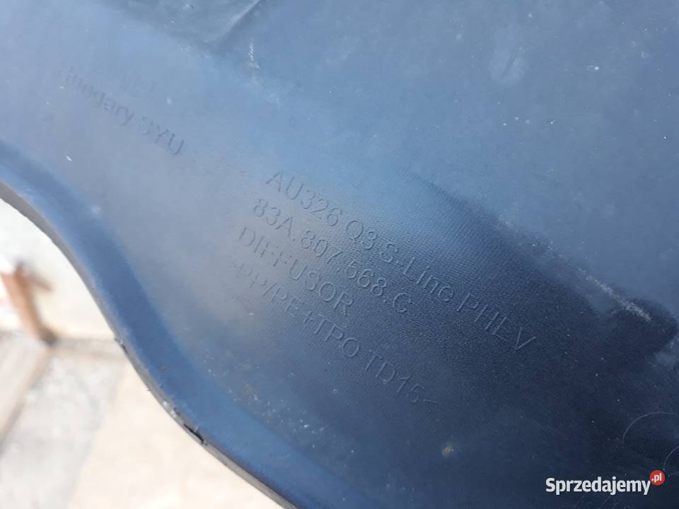 AUDI Q3 SLINE DYFUZOR SPOILER ZDERZAKA TYŁ wielkopolskie Międzychód sprzedam