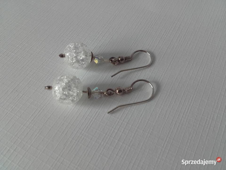 Kolczyki srebro kwarc lodowy mazowieckie Warszawa