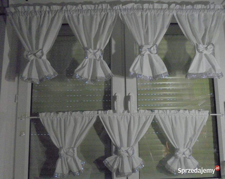 firanki zazdrostki lambrekin zasłonki GLAMUR biały Włocławek