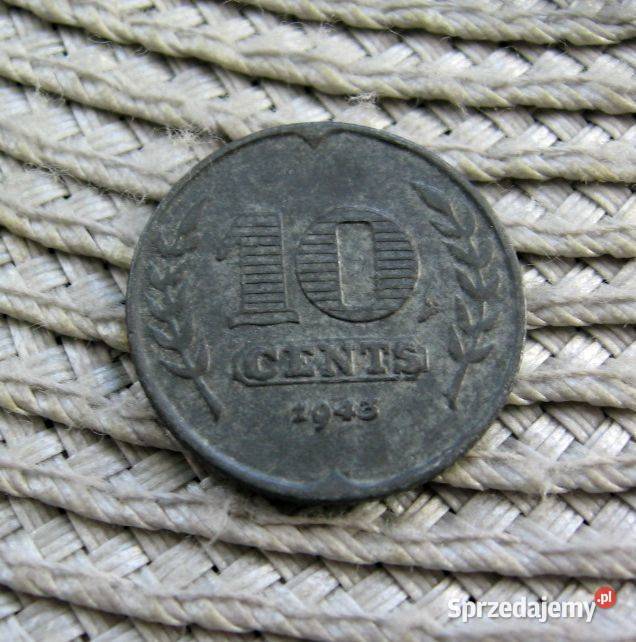 Holandia 10 Cent 1943r Cynk wielkopolskie