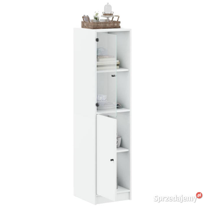 Szafka ze szklanymi drzwiami biała 35x37x142 Warszawa