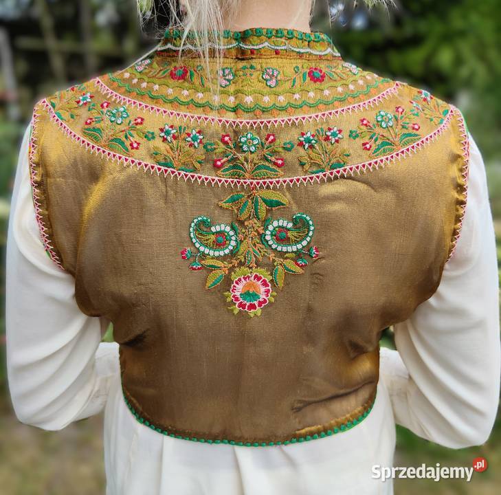 Złota kamizelka bolerko gorset XL 42 etno folk Szczecin