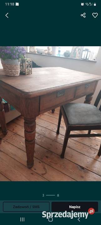 Stół przedwojenny stary retro elektycxny ciezki Gdańsk