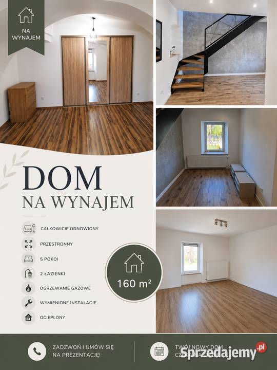 Dom 160 m Rosochata Legnicy ogrzewanie gazowe utwardzona Wynajem dolnośląskie