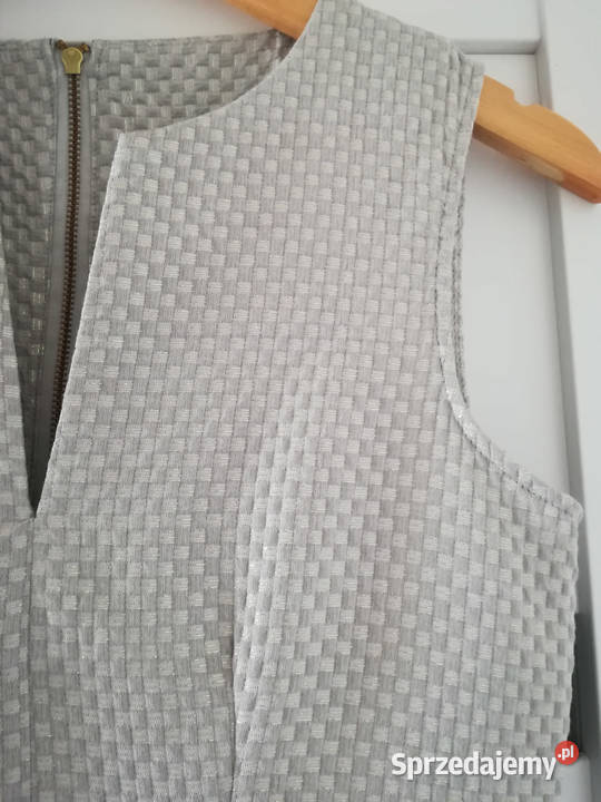 Almari szara sukienka ołówkowa z połyskiem 36 S Olsztyn