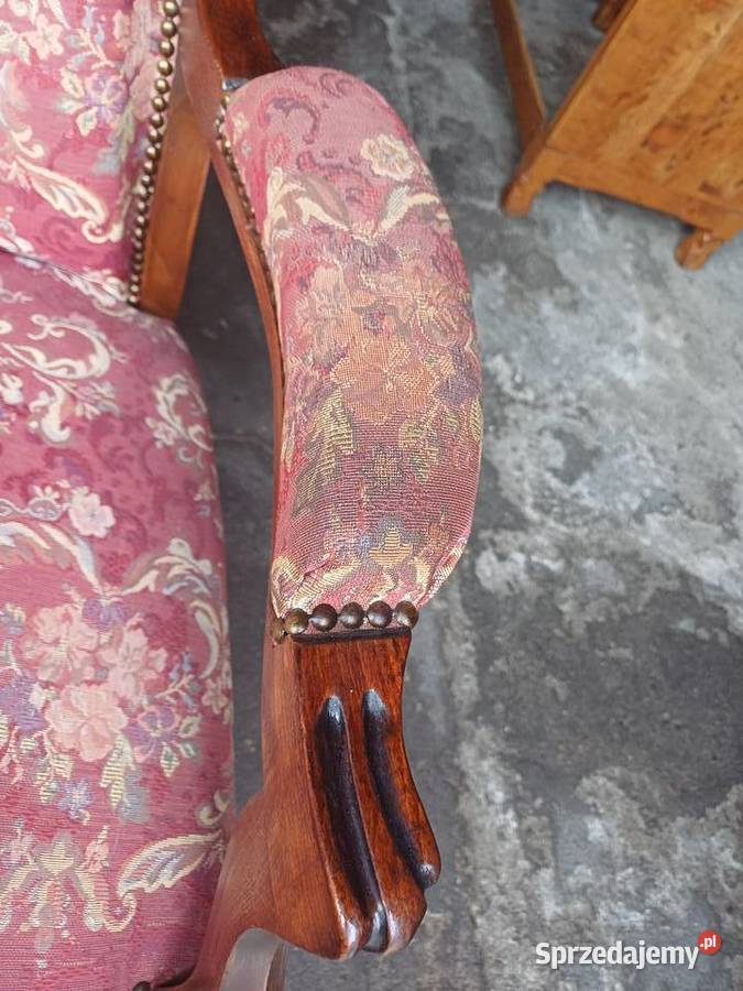 Sofa styl Ludwik Filip wysokie oparcie