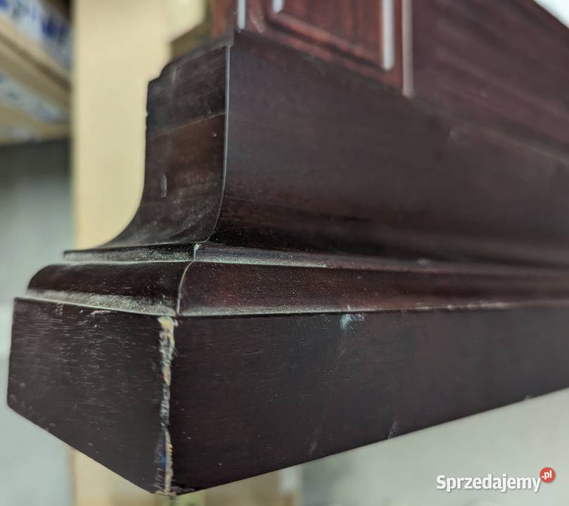 Drzwi używane lite drewno kolor mahoń z ramą Wiślinka sprzedam