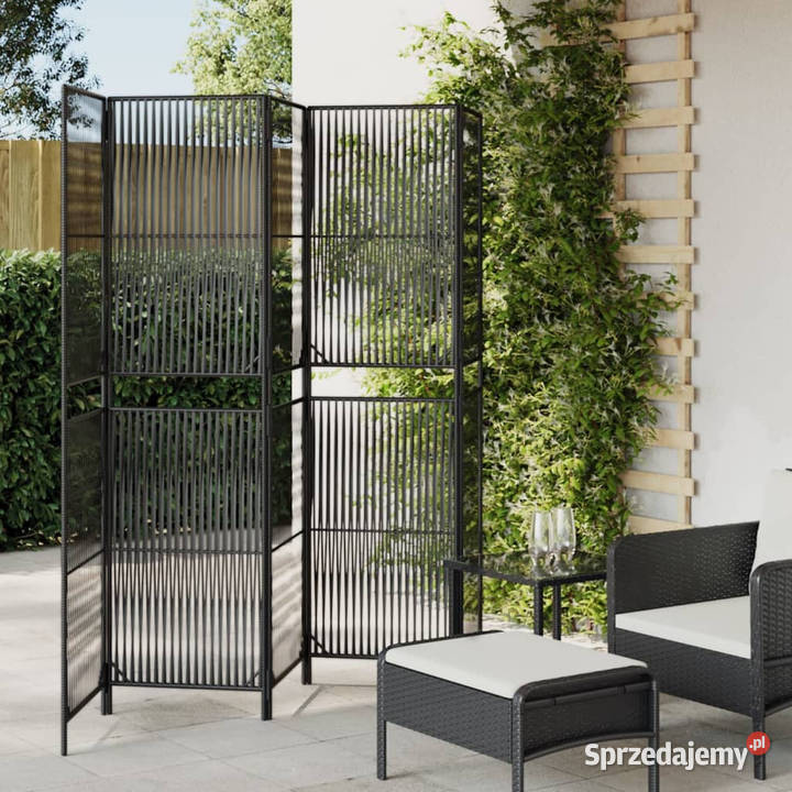 Parawan 5panelowy czarny polirattan WM365380 Warszawa