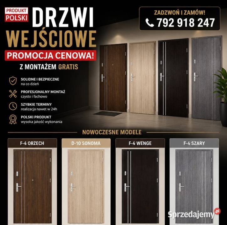 Drzwi wejściowe wewnątrzklatkowe do mieszkania w Łódź sprzedam
