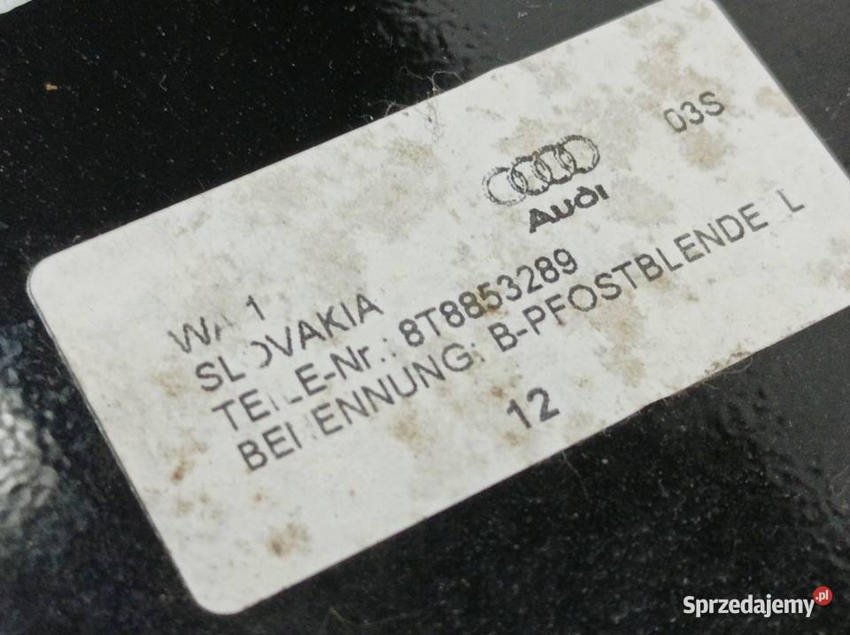 OSŁONA SŁUPKA B ZEWNĘTRZNA LEWA PRAWA SPORTBACK