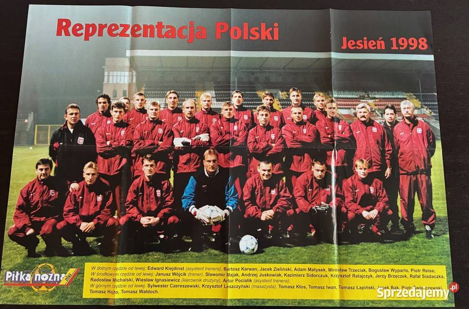 Plakat dwustronny Reprezentacja Polski 1998 81 x
