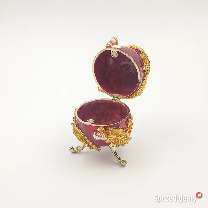 Jajko jajo faberge pojemniki szkatułka czerwone