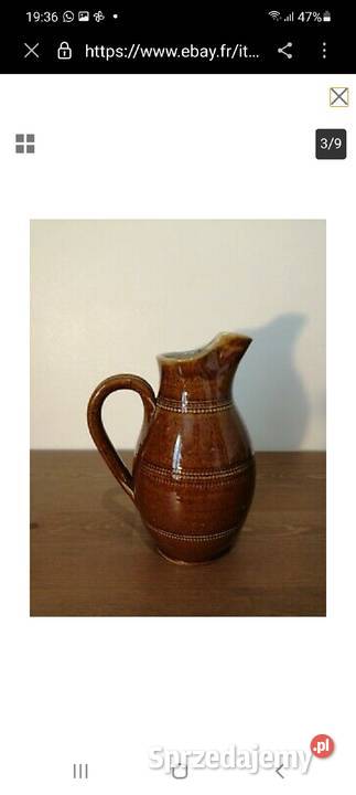 Dzbanek z Glazurowanej kamionki vintage