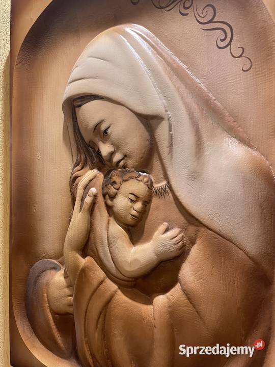 Płaskorzeźba Matka Boska z dzieciątkiem Kraków