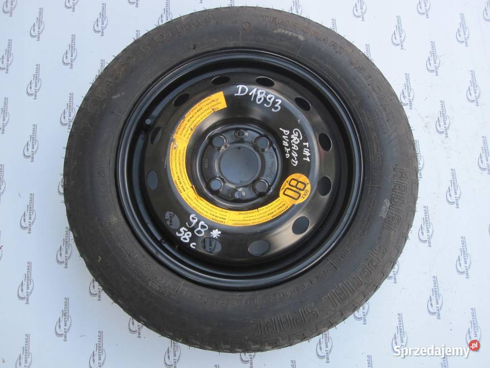 ALFA ROMEO FIAT LANCIA koło dojazdowe 1358014