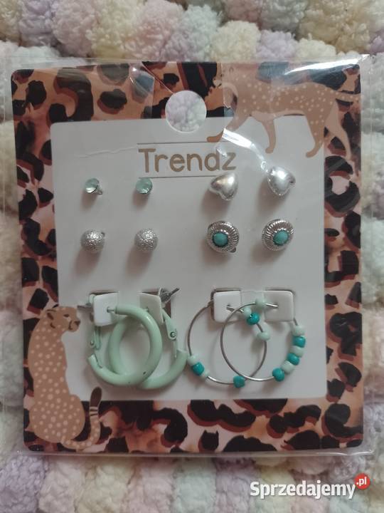 Zestaw 6 par kolczyków 6 x Kolczyki bogato Kraków