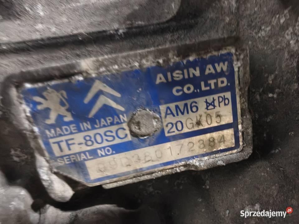 Skrzynia biegów automatyczna 20gk05 am6 citroen osobowe Załęże