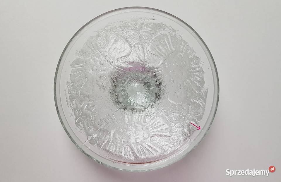 Owocarka Anemony Ząbkowice szkło PRL Dąbrowa Górnicza