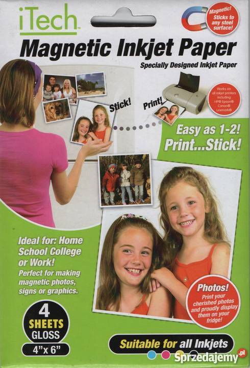 Papier magnetyczny fotograficzny 4x magnes 10x15 Drukarki i skanery Mogilany