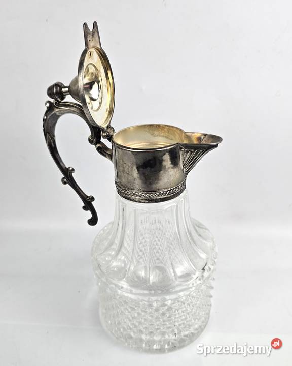 Karafka dzbanek z platerowanym okuciem Italia Bronisze