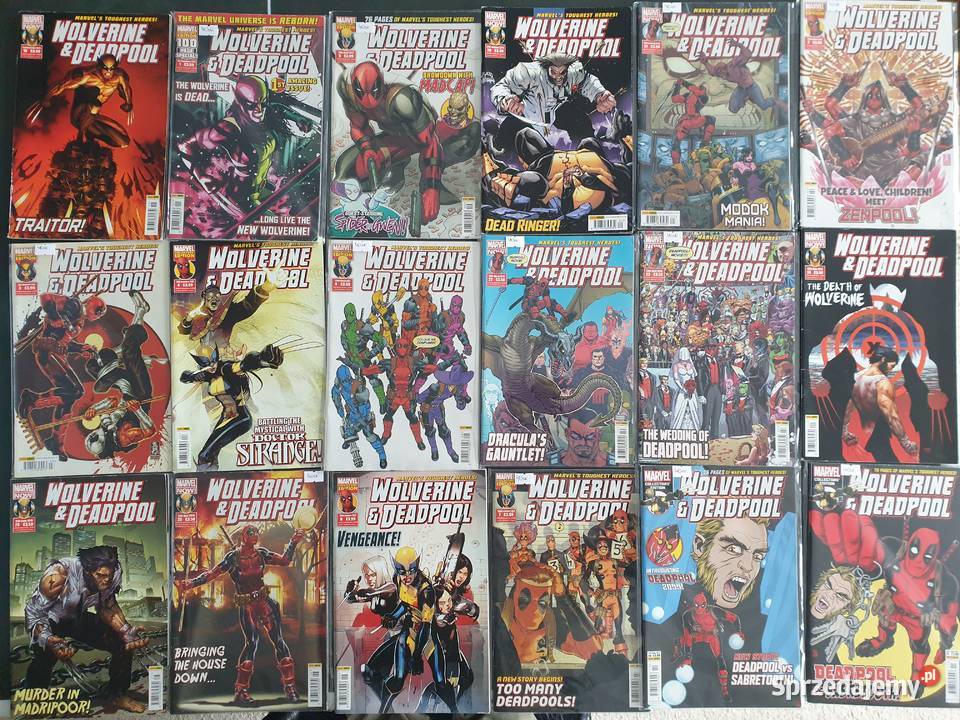 Wolverine Deadpool zestaw 86 komiksów Marvel USA Gdynia