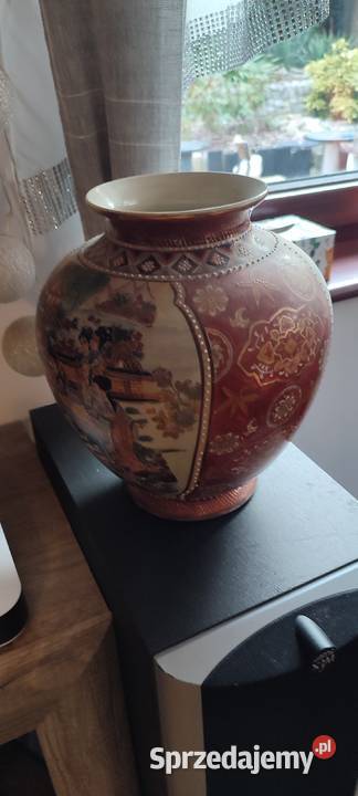 Wazon Satsuma Japonia ręcznie malowany sygnatura