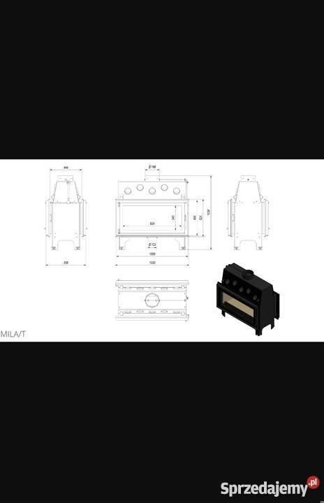 Kominek Kratki Mila 16kw nowy drewno Piece i kominki Stanowice sprzedam