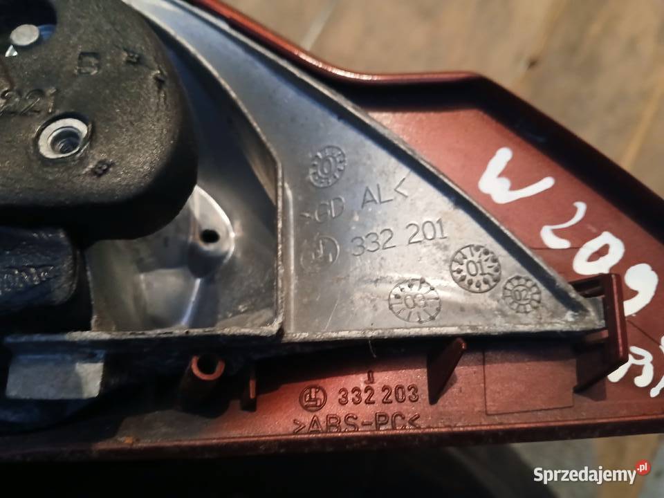 Lusterko lewe elektryczne Mercedes W209 CLK II Rok produkcji 2004 Wał-Ruda