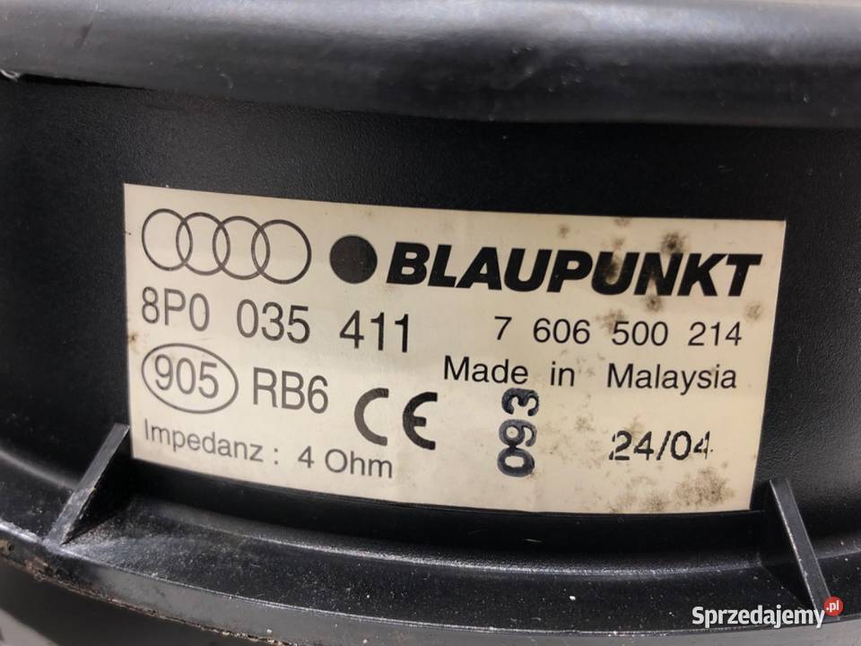 GŁOŚNIKI KOMPLET AUDI A3 8P 8H0035411 Hatchback osobowe Wyposażenie wnętrza