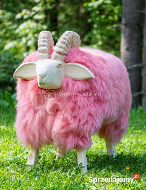 Krzesło baran dekoracyjny różowy 40x50x80 Szaflary