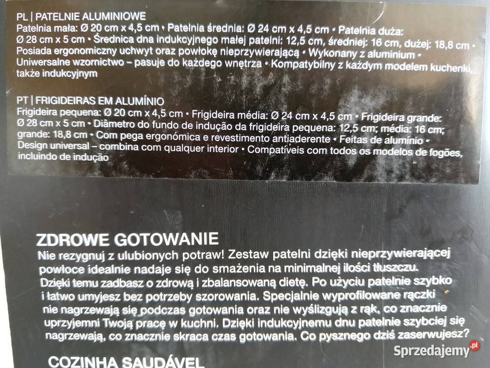 NAJTANIEJ Zestaw Patelni Aluminiowych Komplet Zabrze