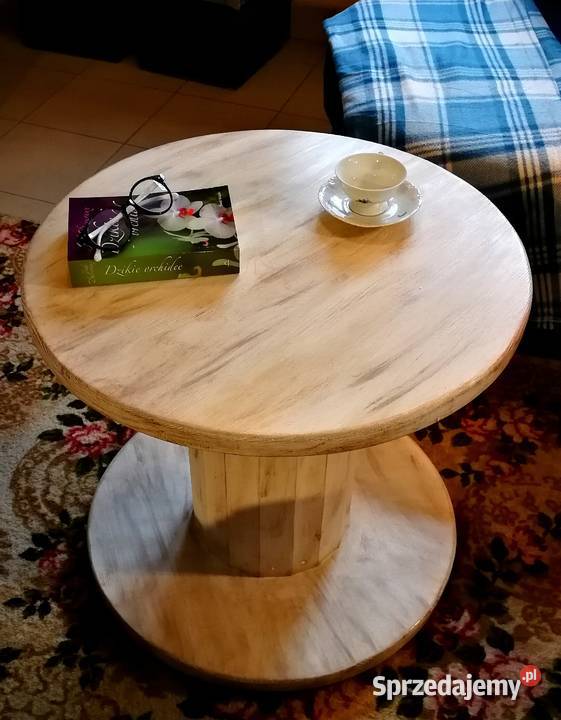 Stolik ze szpuli ława drewniana loft